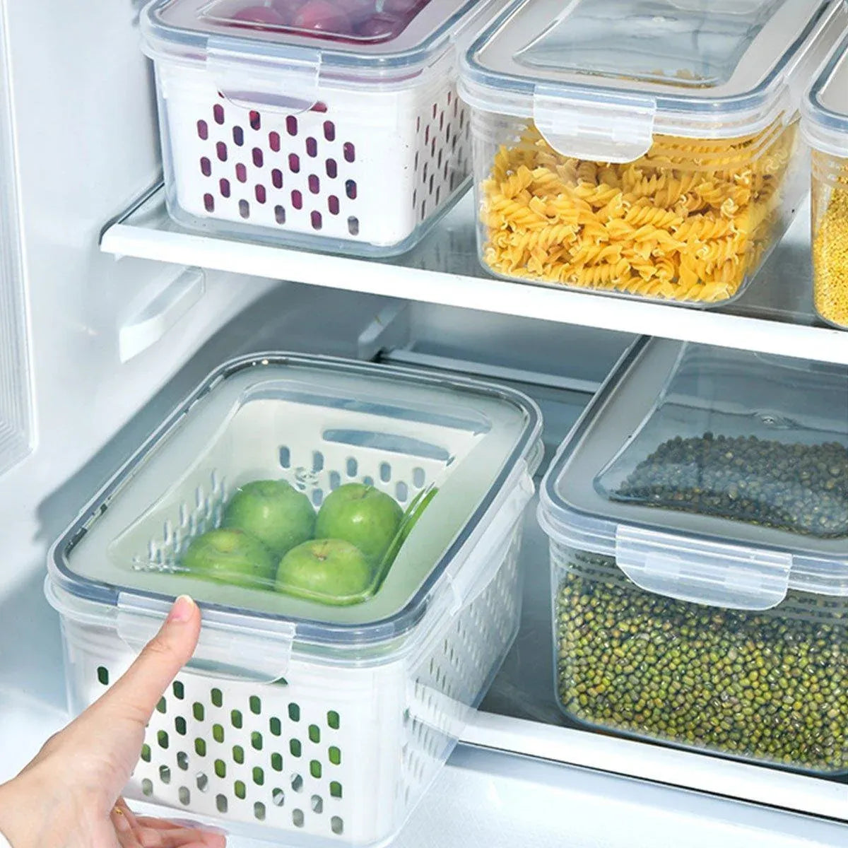 3PCS Food Storage Container Set Fridge Microwave Plastic Safe Fresh Keeping Box