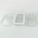 Food Grade Transparent Plastic Freezer Storage Box With Lid For Kitchen Fridge