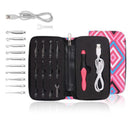 11 In 1 Led Light Up Crochet Hooks Set - Red