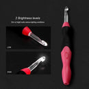 11 In 1 Led Light Up Crochet Hooks Set - Red