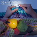 11 In 1 Led Light Up Crochet Hooks Set - Red