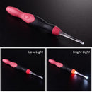 11 In 1 Led Light Up Crochet Hooks Set - Red