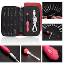 11 In 1 Led Light Up Crochet Hooks Set - Red