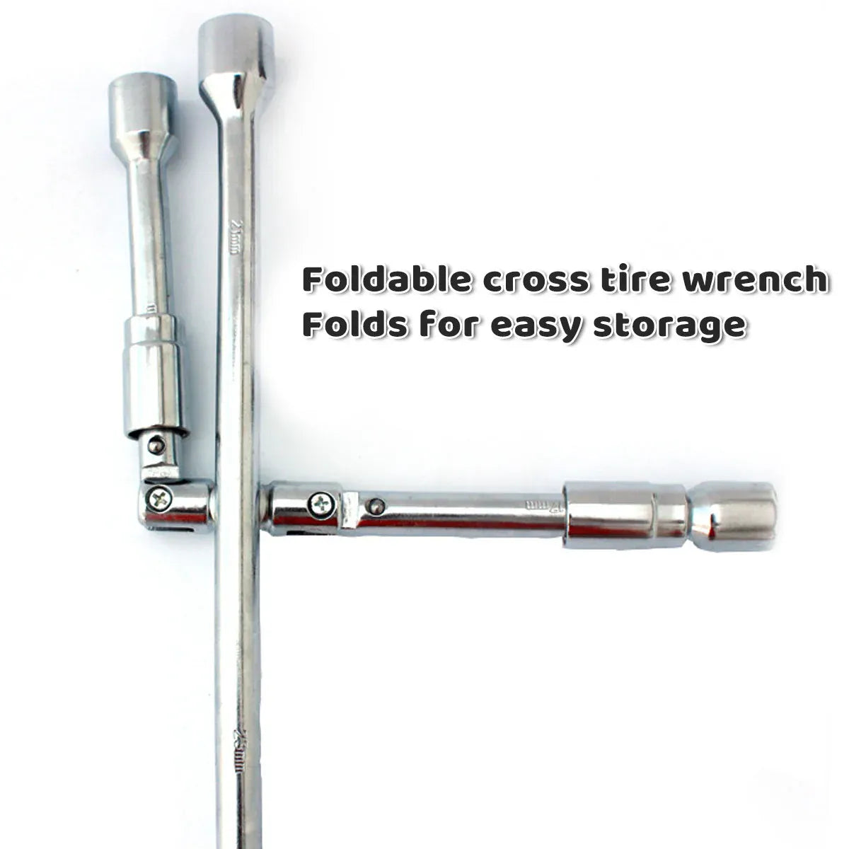 Foldable Tire Wrench Set Carbon Steel For Car SUV Truck Auto Repair Tool Kit