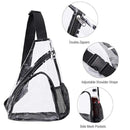 Transparent PVC Waterproof Backpack Crossbody Bag Casual Travel Shoulder Bag