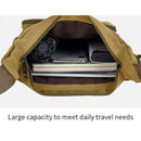Multi Layer Canvas Crossbody Bag Casual Shoulder Bag for Travel Messenger Bag - Green