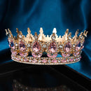 Pink Tiara Crown for Bride Wedding Birthday Bar Mitzvah Party Accessories