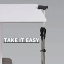 Stainless Steel Walking Stick with Seat Folding Cane Chair for Travel and Outdoor Use