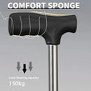 Stainless Steel Walking Stick with Seat Folding Cane Chair for Travel and Outdoor Use