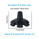 2PCS 19MM Non-Slip Rubber Foot Pads for Walking Cane Crutch Support Replacement