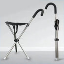 Foldable Walking Cane Chair with Seat Lightweight Portable Mobility Aid for Outdoor Use