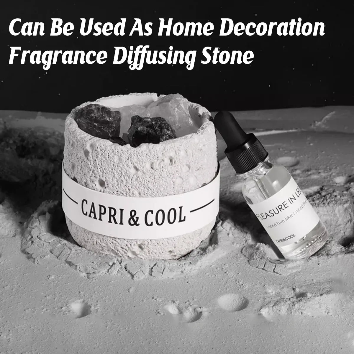 Crystal Stone Oil Diffuser Passive Aromatherapy Set White Natural Bedroom Decor - Blue Bellflower
