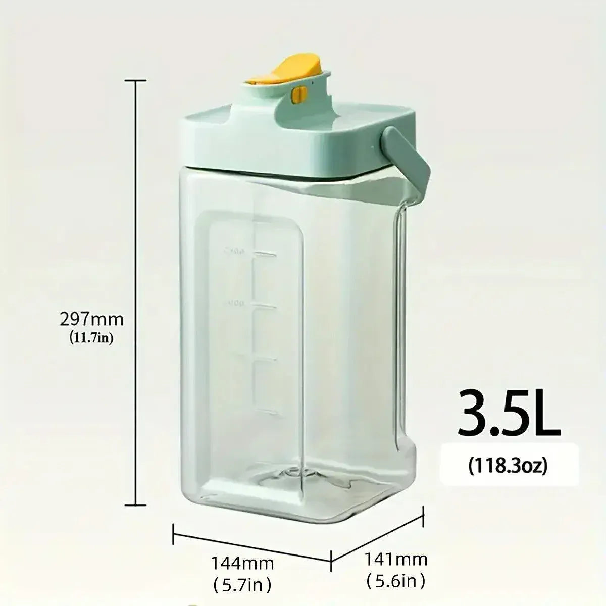Large Capacity 3.5L Cold Water Kettle Home Use Beverage Dispenser Jug Mug - White