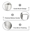 Stainless Steel Latte Art Cup 350ml 600ml Milk Frothing Pitcher Coffee Barista - 350ml