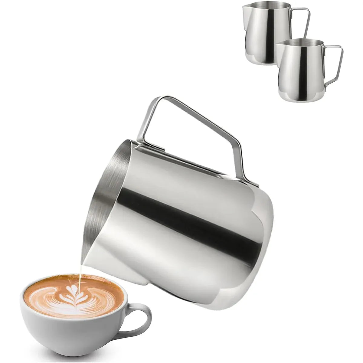 Stainless Steel Latte Art Cup 350ml 600ml Milk Frothing Pitcher Coffee Barista - 350ml