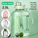 Large Capacity Water Cup Fitness Sports Water Bottle for Gym Outdoor Activities - Black
