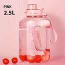 Large Capacity Water Cup Fitness Sports Water Bottle for Gym Outdoor Activities - Black