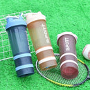 Powder Milkshake Drink Cup Sport Water Bottle 500Ml 3 Tier Protein Shaker Pill - Green