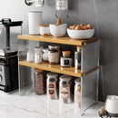 Acrylic Desktop Cup Holder Multi-Purpose Portable Storage Organizer For Home - White