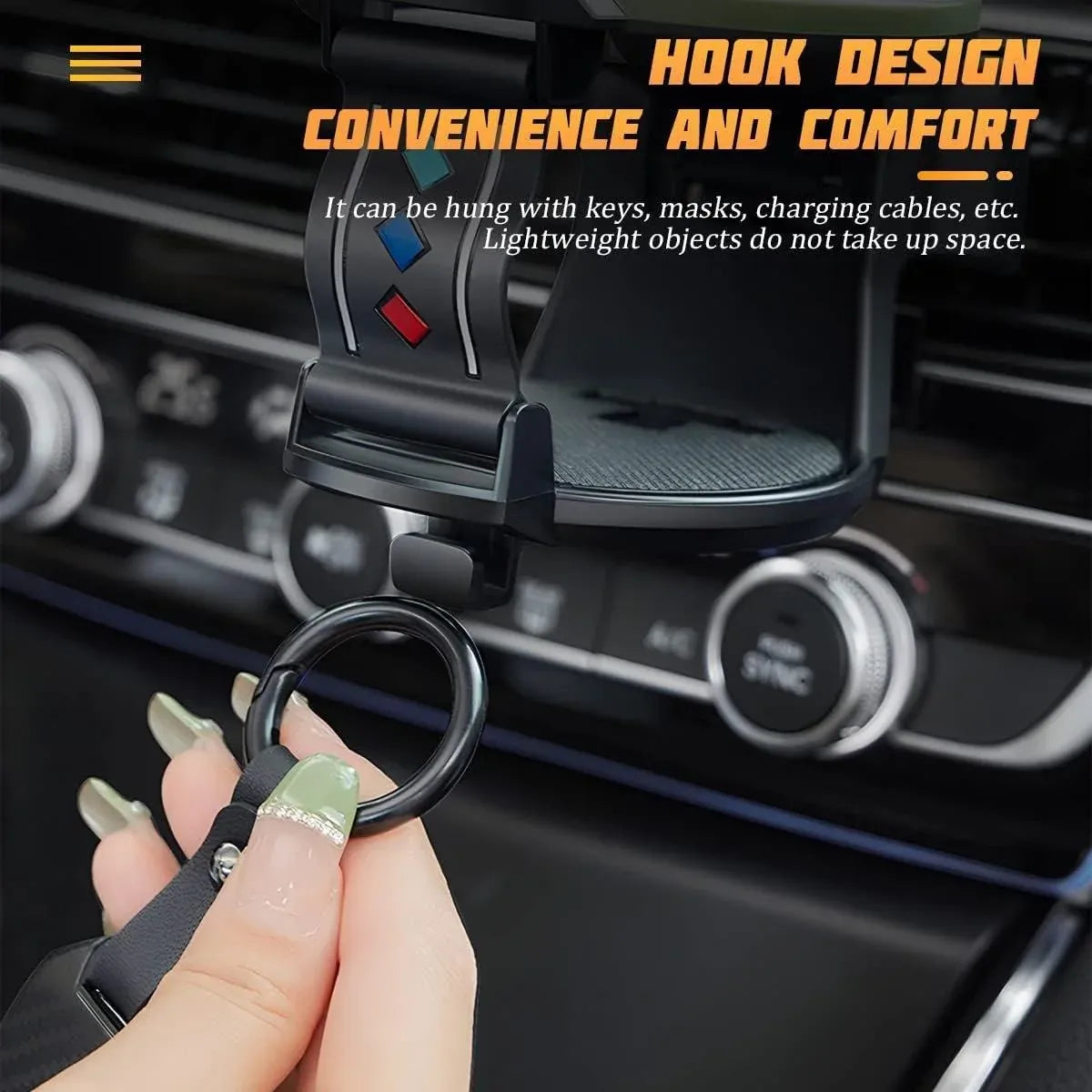 Universal Car Air Vent Cup Holder Beverage for Milk Tea Stand with Hook Bracket
