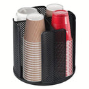 Paper Cup Holder Organizer Swivel Compartment Cup Picker Drink Storage Stand - Grey
