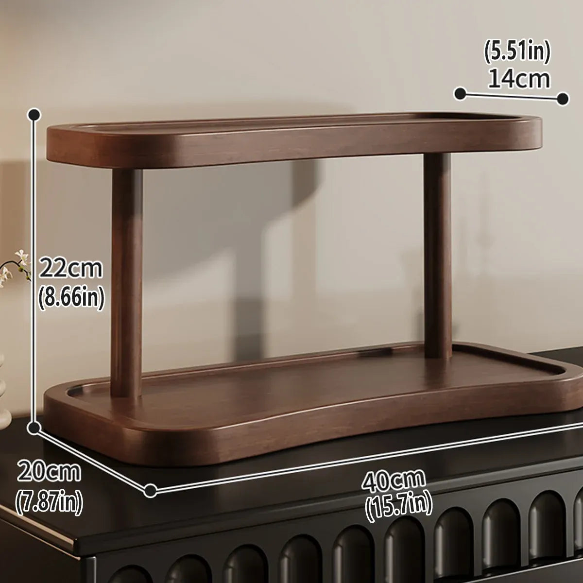 2 Tier Cup Holder Storage Rack Countertop for Kitchen Mugs Teacups Organizer