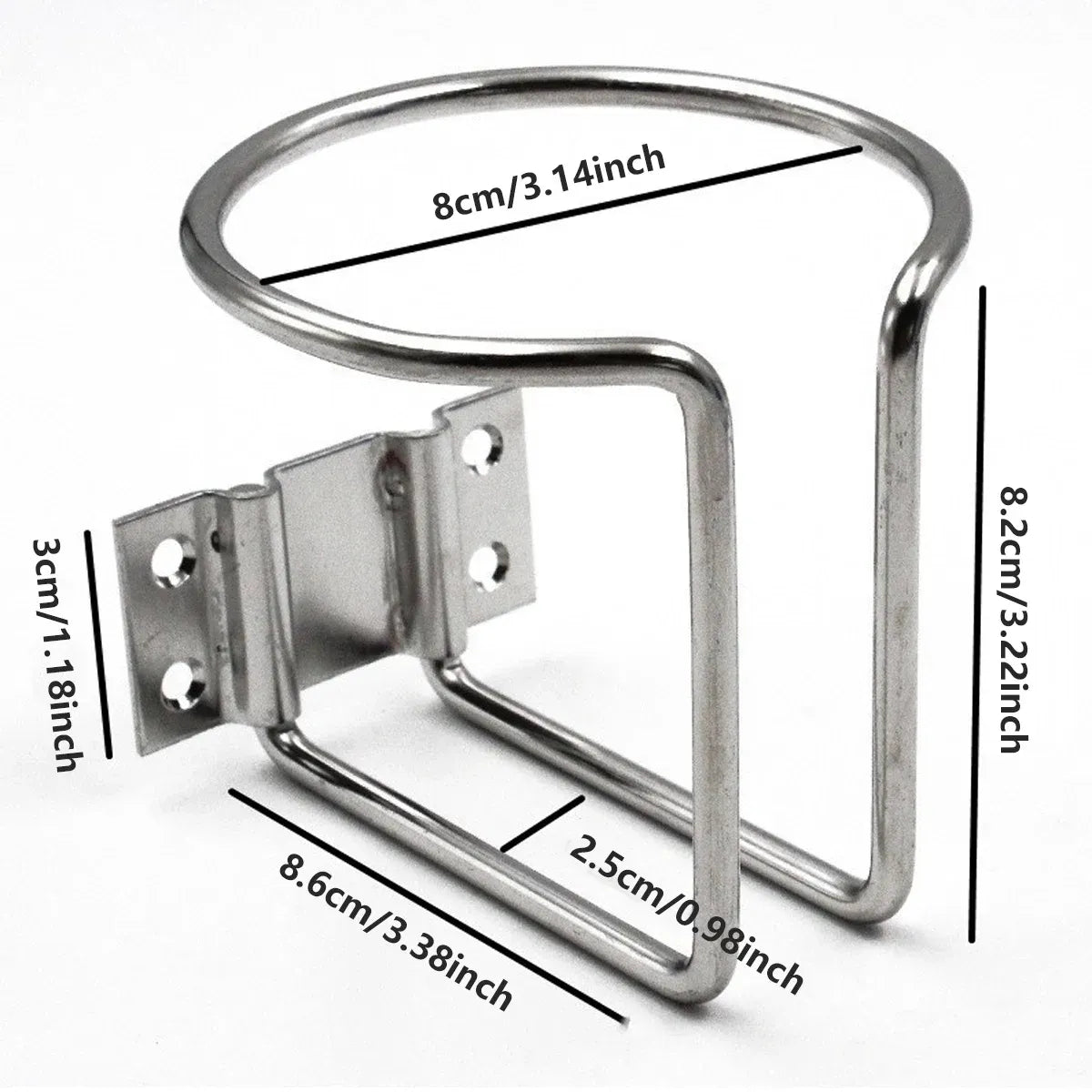 2pcs Cup Stainless Steel Boat Drink Holder Ring Holders Marine Car Truck Yacht