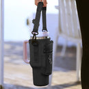 Portable Cup Sleeve Drink Holder Reusable Water Bottle Carrier Travel Bag - Beige