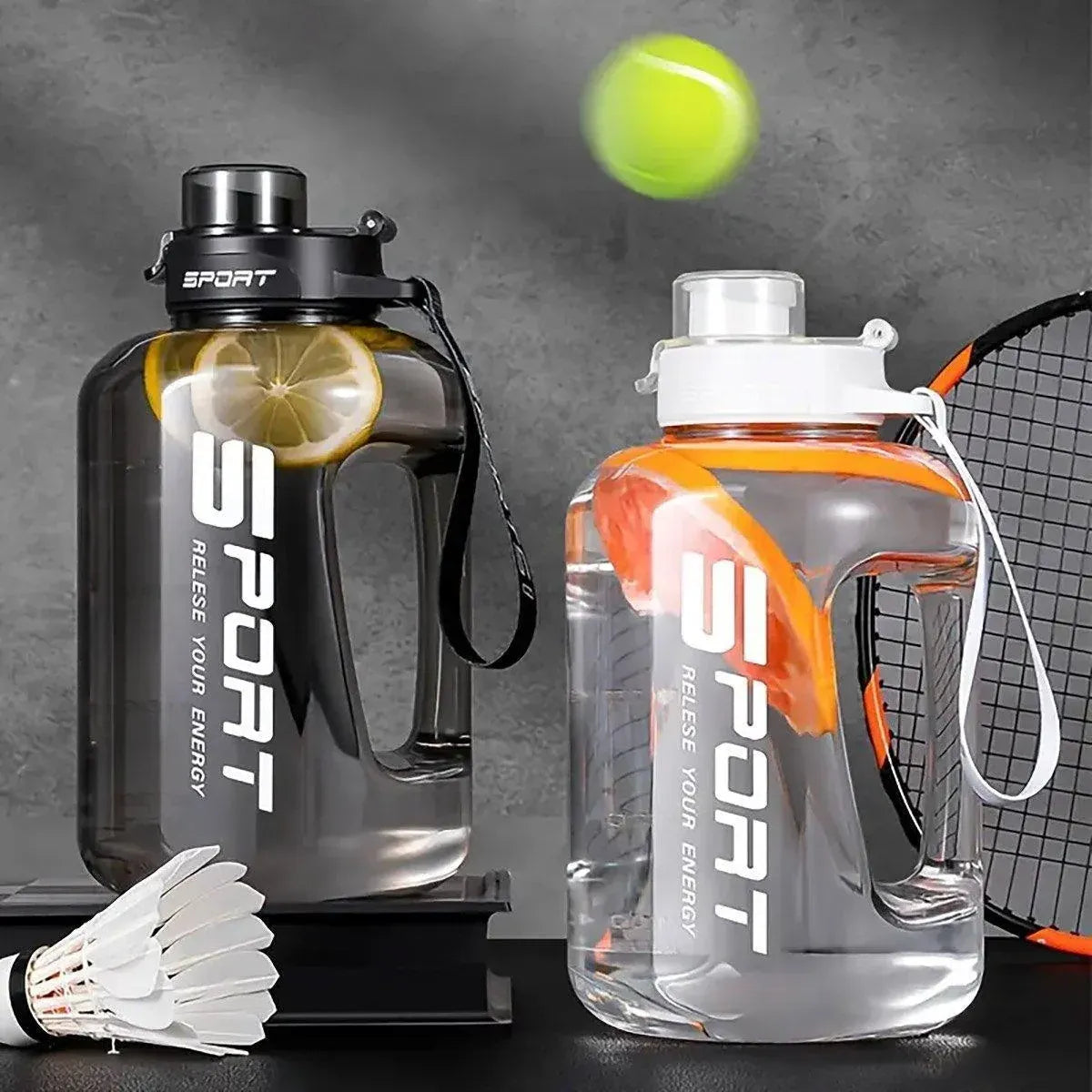 Large Capacity Water Cup Fitness Sports Water Bottle for Gym Outdoor Activities - White