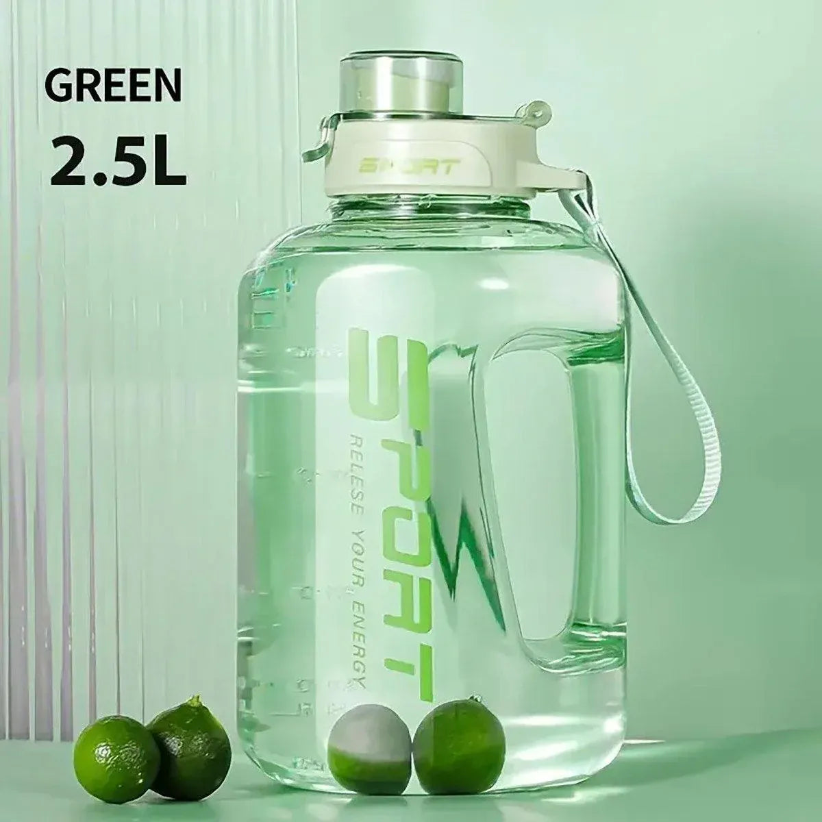 Large Capacity Water Cup Fitness Sports Water Bottle for Gym Outdoor Activities - White