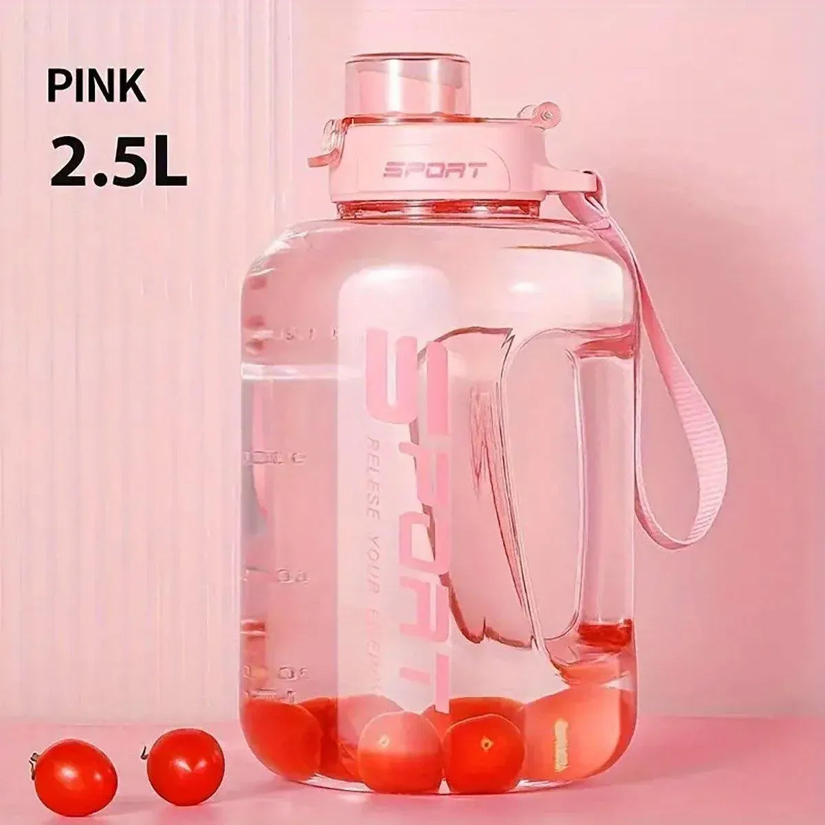 Large Capacity Water Cup Fitness Sports Water Bottle for Gym Outdoor Activities - White