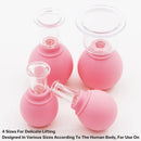 4-Piece Pink Manual Cupping Cup Set