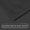 2pcs Semi Blackout Curtain Fabric Solid Colour Home Decor Drapes for Living Room - Black - 132x244cm