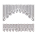 White Lace Window Curtain Short Tier Panel for Kitchen Bathroom