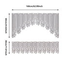 White Lace Window Curtain Short Tier Panel for Kitchen Bathroom