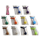 1pair Braided Cotton Curtain Tiebacks No Hole Curtain Holdbacks Hanging Balls - Navy