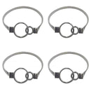 4-Piece Silver Spring Curtain Tieback Set