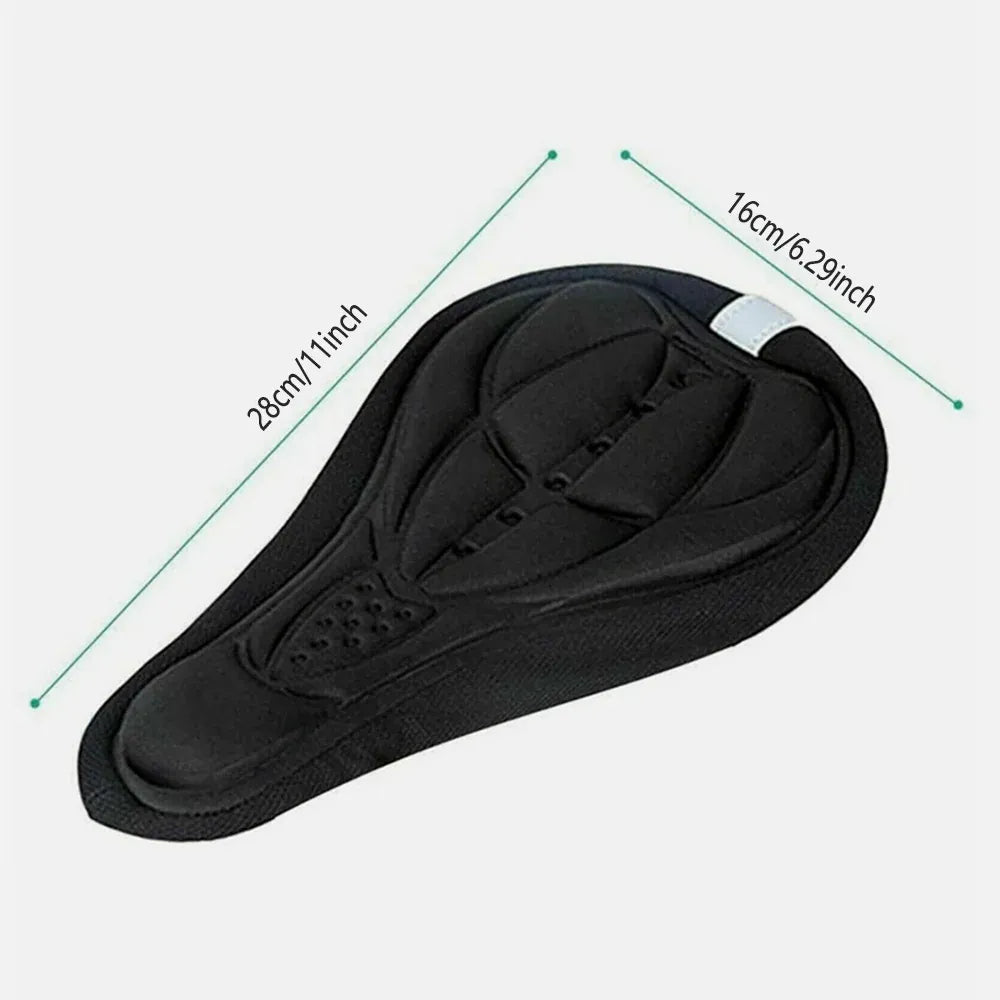 Thick Silicone Bike Seat Cover Comfort Gel Cycling Bicycle Saddle Cushion Pad - Set of 4 Colours