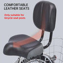Electric Bicycle Tricycle Seat With Backrest Adjustable Comfortable Bike Seat - Grey