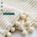 2PCS Corduroy Pillow Cover Luxury Decorative Cushion Case for Sofa Living Room - White