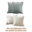 2PCS Corduroy Pillow Cover Luxury Decorative Cushion Case for Sofa Living Room - White