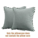 2PCS Corduroy Pillow Cover Luxury Decorative Cushion Case for Sofa Living Room - White