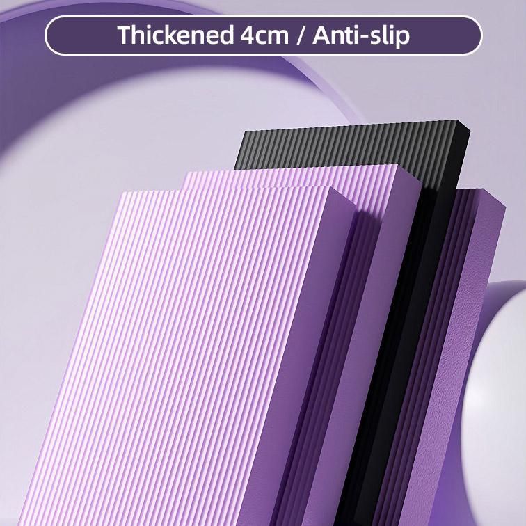 Balance Mat Non Slip Yoga Fitness Mat Flat Support for Home Workout Exercises - Purple