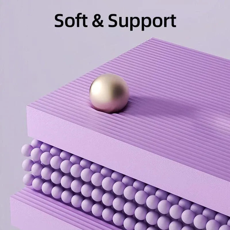 Balance Mat Non Slip Yoga Fitness Mat Flat Support for Home Workout Exercises - Purple