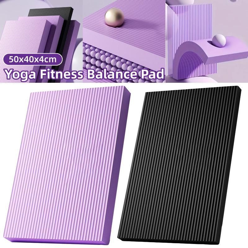 Balance Mat Non Slip Yoga Fitness Mat Flat Support for Home Workout Exercises - Purple