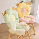 Cute Sunflower Floor Cushion Soft Chair Pad Summer Office Student Seat Pillow - White