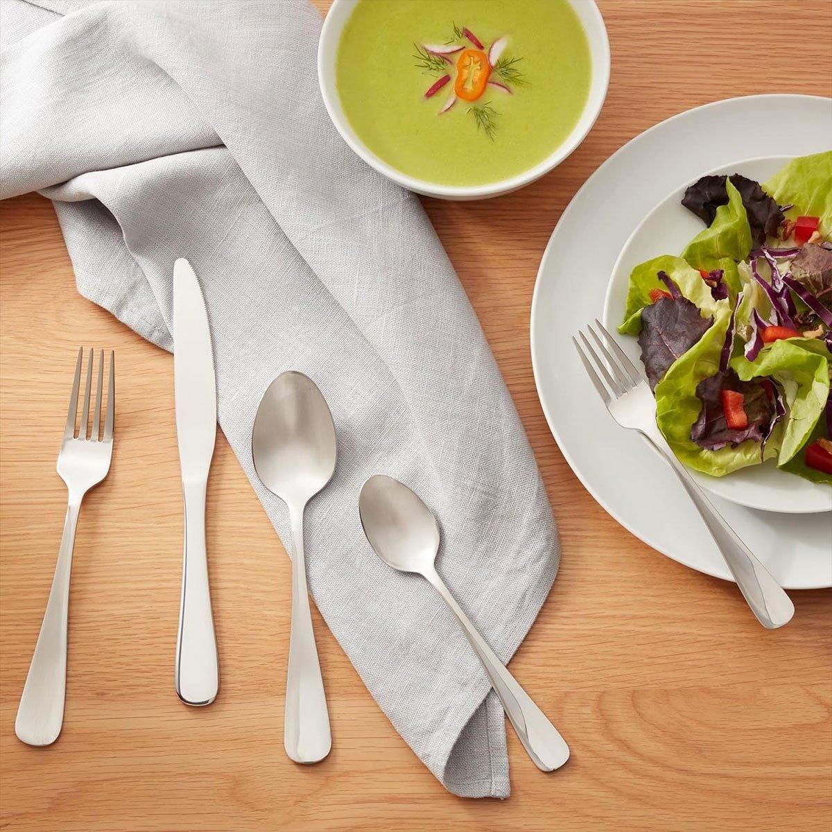 20/40pcs Stainless Steel Cutlery Set Knife Fork Spoon Western Hotel Tableware - Golden-40pcs