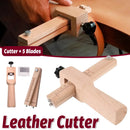 Wooden Leather Strip Cutter Belt Cord Cutting Tool For Craft Rope Making Work