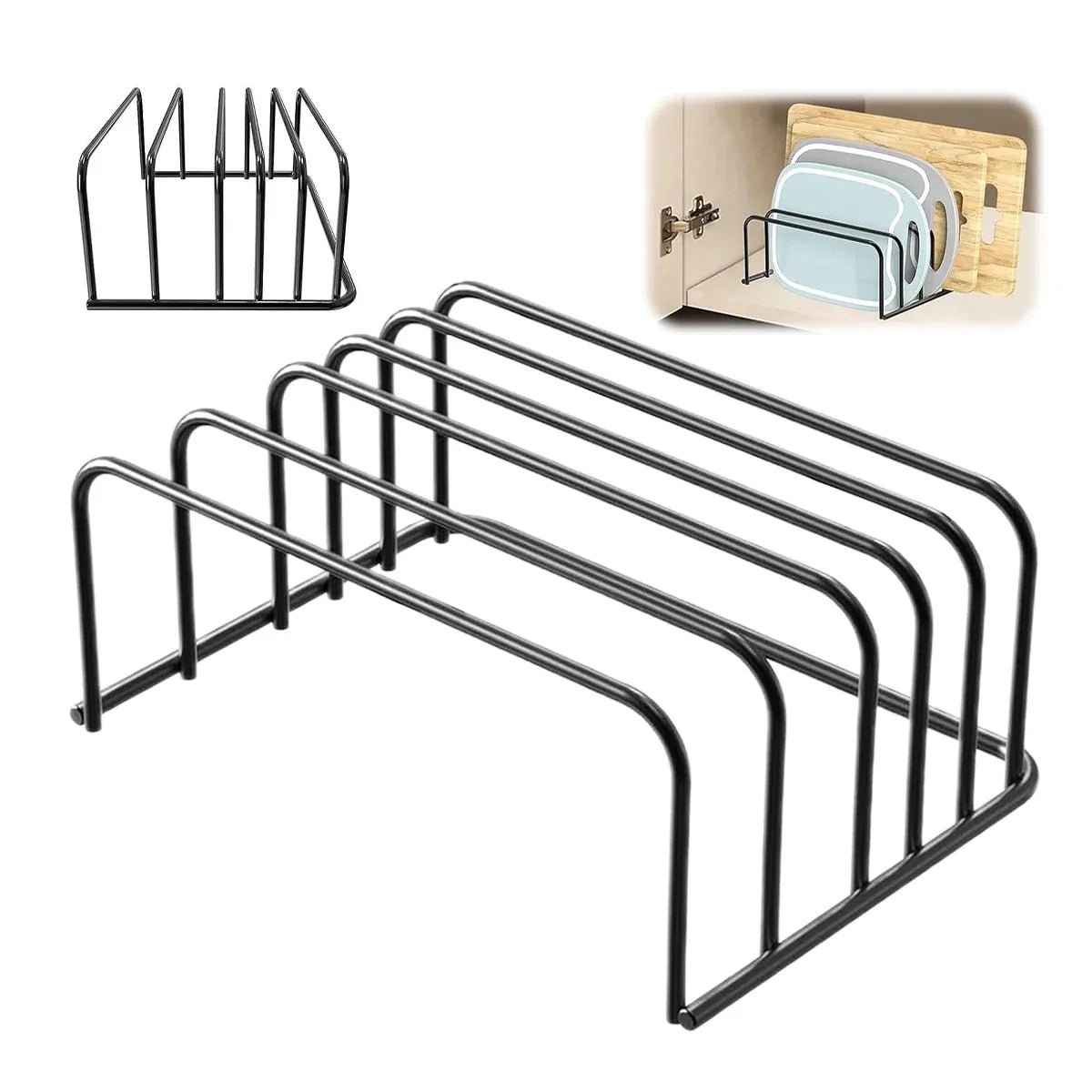Kitchen Counter Chopping Board Rack Multifunction Dish Drying Storage Holder