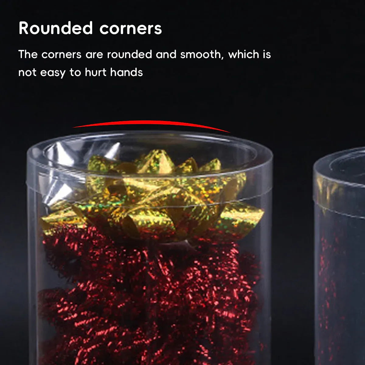 50pcs Clear Cylinder Organizer Storage Tube Container Case Pack Set Kit Easy Use - 6x6x12cm
